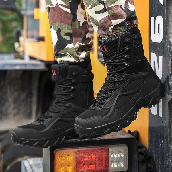 Men Tactical Boots Autumn Special Forces Field Man Boot Lightweight Outdoor Non-Slip Waterproof Shoes Zapatillas Hombre