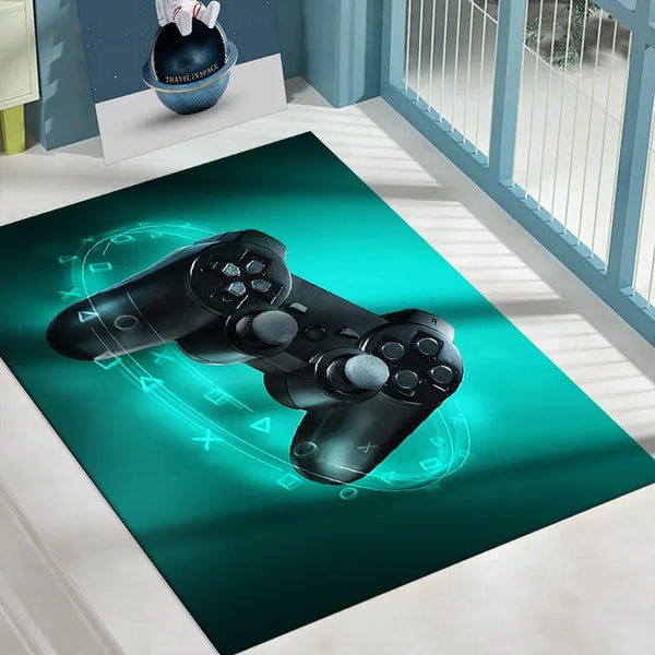 Cartoon Cyberpunk Floor Mat Video Game Bedroom Area Rug Gaming Room Anti-slip Children Play Carpet for Living Room Home Decor