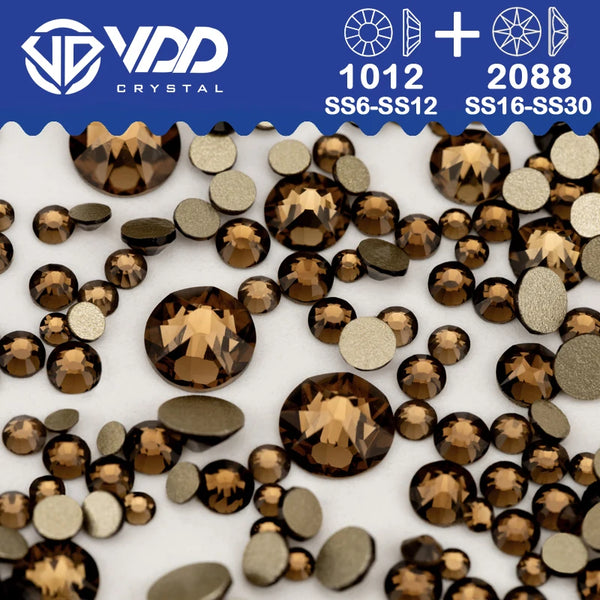 VDD Mix Size SS6-SS30 AAAAA High Quality Glass 2088 Rhinestones Crystal Flatback Strass Stones Crafts DIY Nail Art Decoration