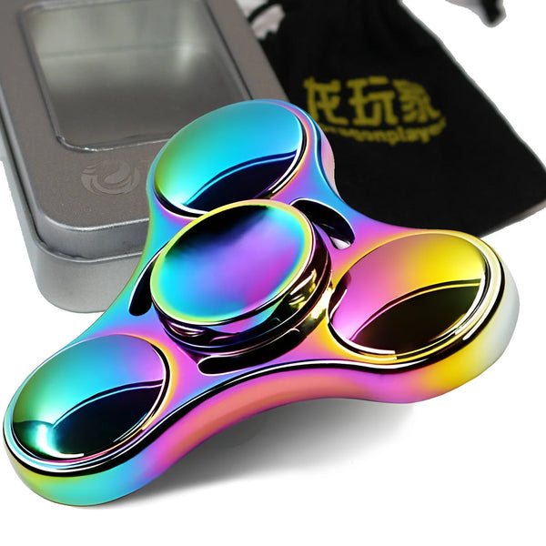 Stainless Steel Fidget Spinner 3 Minutes More - High Speed Precision Metal Hand Spinner for EDC, ADHD, Anxiety