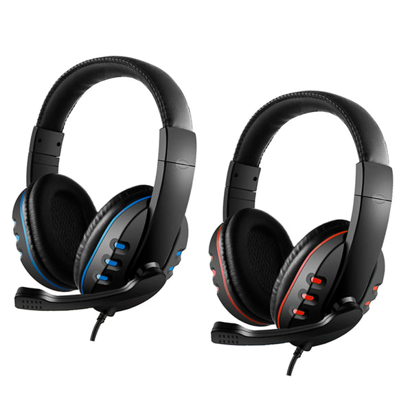 3.5mm Wired Gaming Headphones Over Ear Game Headset Noise Canceling Earphone with Microphone Volume Control for PC Laptop