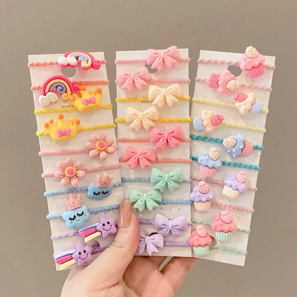 Hair Accessories Girls Bands Scrunchies Elastiques Cheveux Fille Gift Band Elastic Kids Nylon Rubber Cartoon Wholesale Cute