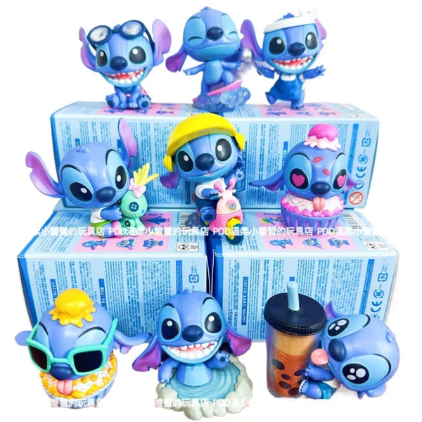 Disney Stitch Surprise Blind Box Complete Set of Hidden Ice Cream Cartoon Dolls Desktop Ornaments Cute Kawaii Mysterious Box