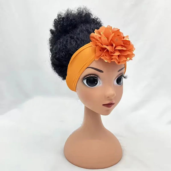 New Arrival Cute Kids Headband Wig Decoration for Girl Fashion Girl Wigs Without Lace Front Afro Baby Girl Wigs with Band