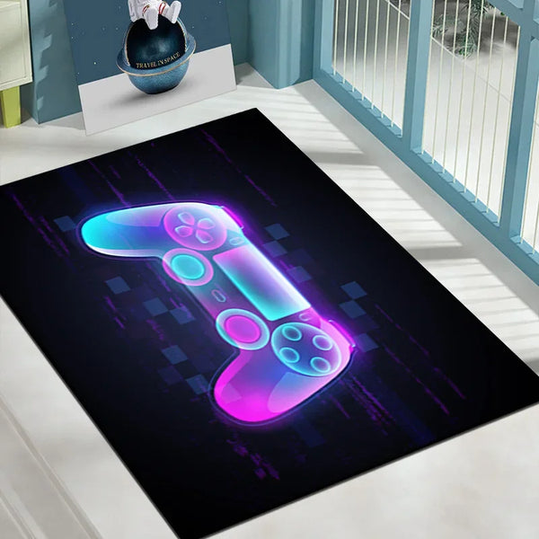 Cartoon Cyberpunk Floor Mat Video Game Bedroom Area Rug Gaming Room Anti-slip Children Play Carpet for Living Room Home Decor