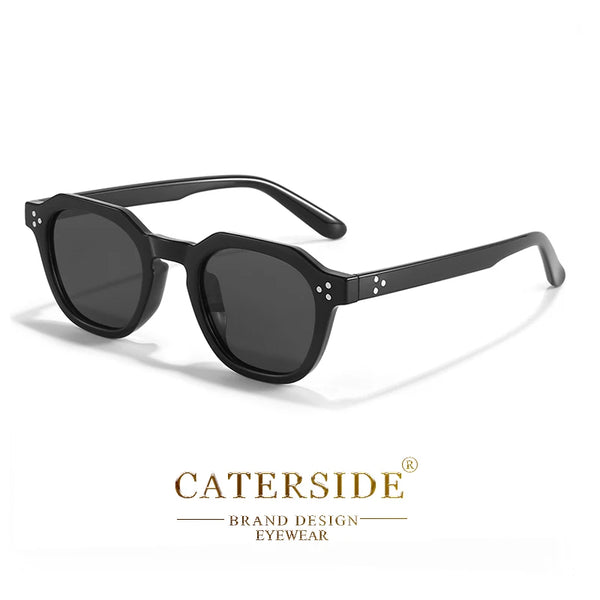 CATERSIDE Retro Polarized Sun Glasses Men Ultralight TR90 Frame Polygon Sunglasses UV400 Outdoor High Quality Travel Eyewear