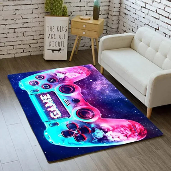 Cartoon Cyberpunk Floor Mat Video Game Bedroom Area Rug Gaming Room Anti-slip Children Play Carpet for Living Room Home Decor