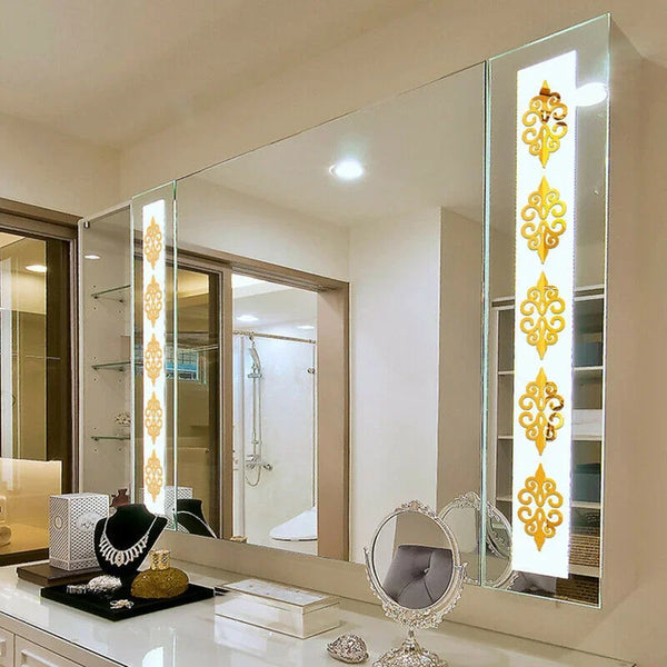 10Pcs 3D Wall Stickers Acrylic Hollow Reflective Mirror Stickers Removable Decals Self Adhesive Art Murals Home Room Wall Decor