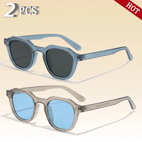 CATERSIDE Retro Polarized Sun Glasses Men Ultralight TR90 Frame Polygon Sunglasses UV400 Outdoor High Quality Travel Eyewear