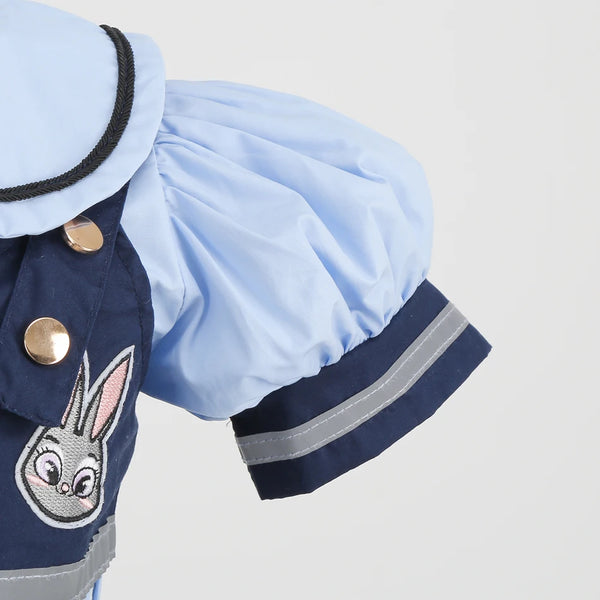 Movie Zootropolis Judy Cosplay Costume Kid Dress Tie Headdress Belt Socks Set Girl Police Role Play Uniform Christmas Party Gift