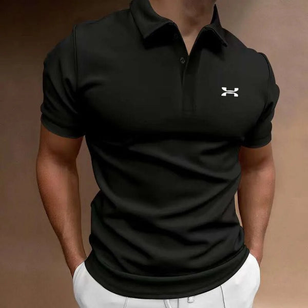 Men's New T-shirt Classic Short sleeved Polo Shirt Summer Top Casual T-shirt Button Collar Super Large S-4XL Casual Polo Shirt