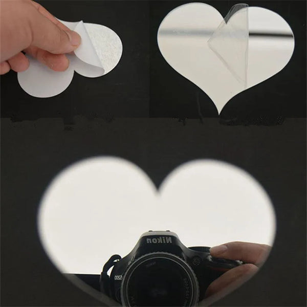 10Pcs/Set Durable Love Heart Stickers Wall Sticker Mirror Mural 3D Decal Simple DIY Decorative Removable Paster Home Decoration