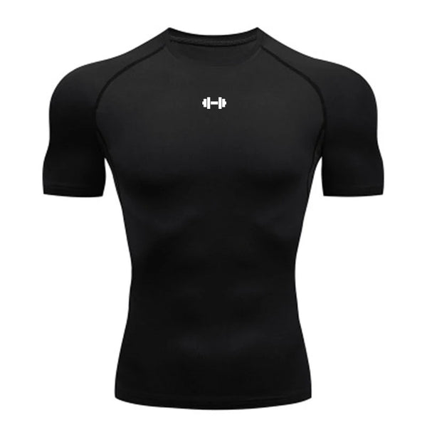 Compression T Shirt Men Summer Sportswear Running T-shirt Elastic Quick Dry Sport Tops Tee Athletic Gym Workout Shirts Men