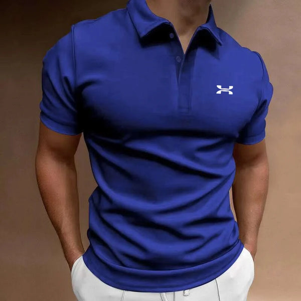 Men's New T-shirt Classic Short sleeved Polo Shirt Summer Top Casual T-shirt Button Collar Super Large S-4XL Casual Polo Shirt