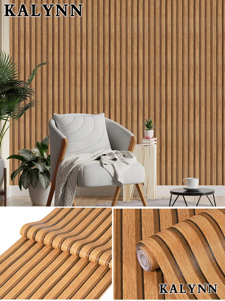 Wood Grating Wallpaper Self-Adhesive Removable Peel and Stick Wall Paper Countertop Cabinet Vinyl Decoration Stickers Width 45CM