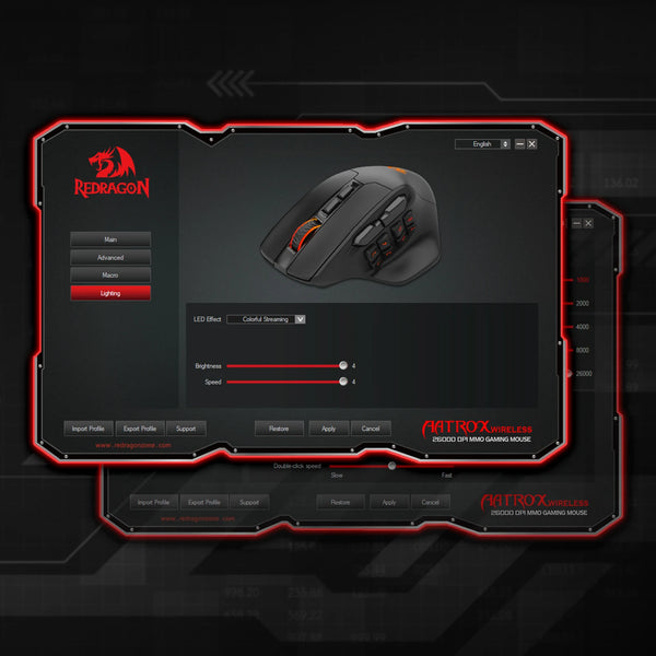 Redragon M811 PRO Wireless MMO Gaming Mouse, 15 Programmable Buttons RGB Gamer Mouse, 10 Side Macro Keys