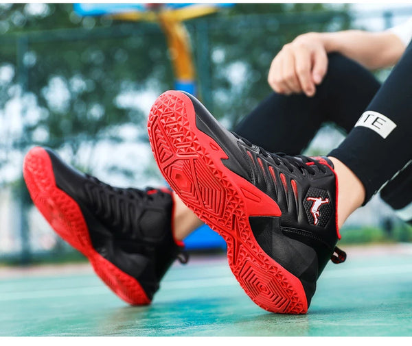 Brand Leather Men Sneakers Comfortable Basketball Non-Slip Lightweight Shoes Men's Training Basket Waterproof Basketball Boots