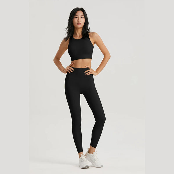 Women Sportswear Yoga Set 2 Piece Gym Outfits Fitness Hollow Out Sports Bra and Leggings Suit Workout Clothes for Women Yoga Set