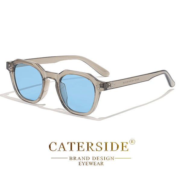 CATERSIDE Retro Polarized Sun Glasses Men Ultralight TR90 Frame Polygon Sunglasses UV400 Outdoor High Quality Travel Eyewear