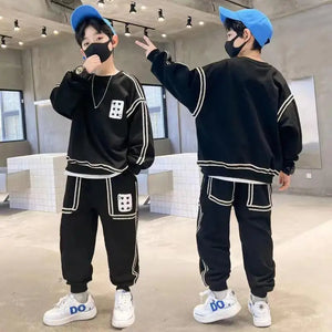 Fashion 2024 Kids Boys Clothes Sets Autumn Long Sleeve Sweatshirt + Pants 2PCS Boy Children Clothing Suits Teenage 6 8 10 12 Yea