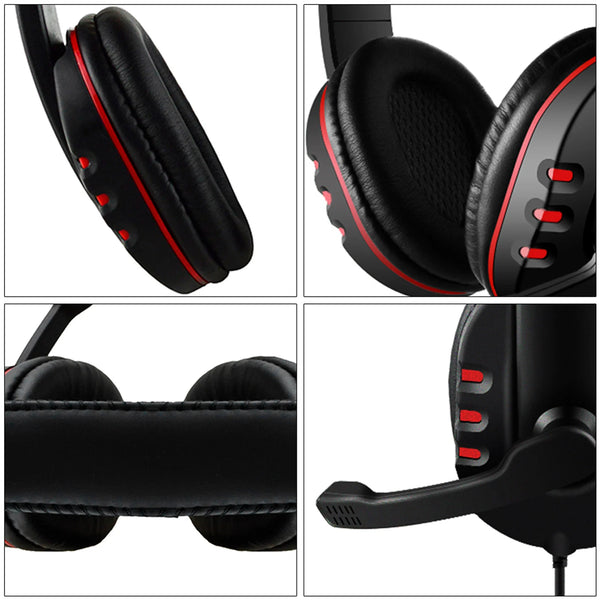 3.5mm Wired Gaming Headphones Over Ear Game Headset Noise Canceling Earphone with Microphone Volume Control for PC Laptop