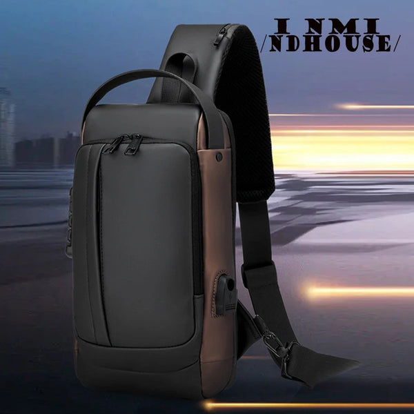 inmindhouse Chest Bag Fashion New Solid Color Men Chest Bag Outdoor Casual Fashion One Shoulder Crossbody Bag