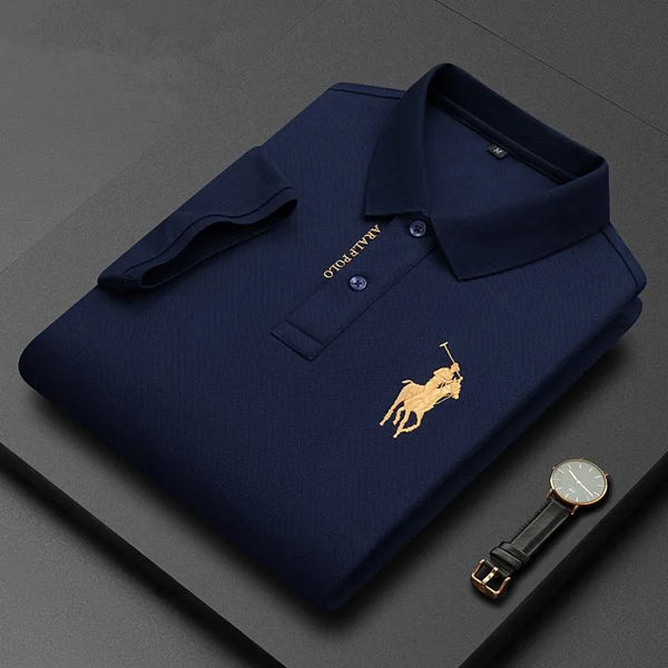 Men's Lapel POLO Shirt Summer Fashion Casual Business High Quality Comfortable Printed T-shirt Men's New POLO Shirt Clothing