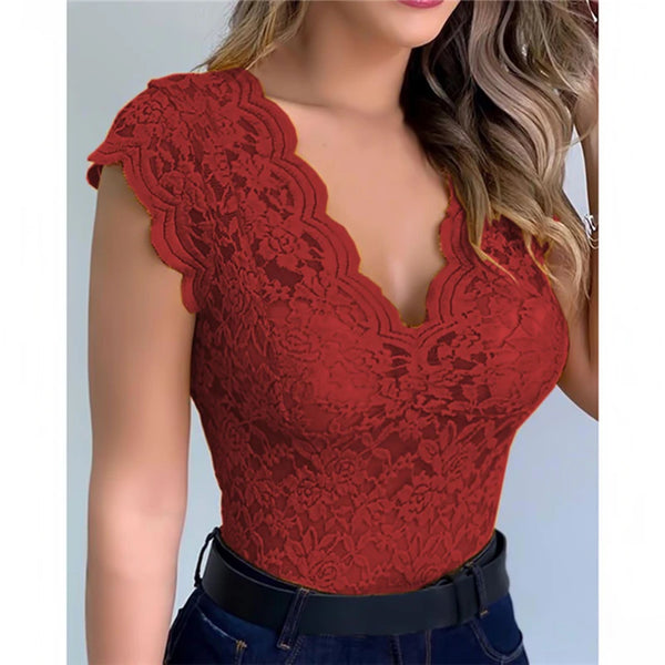 Sexy Lace Cami Bralette Crochet Vest Casual Solid Color Women Crop Top Trend Women Lace Hollow Out Crop Top For Ladies