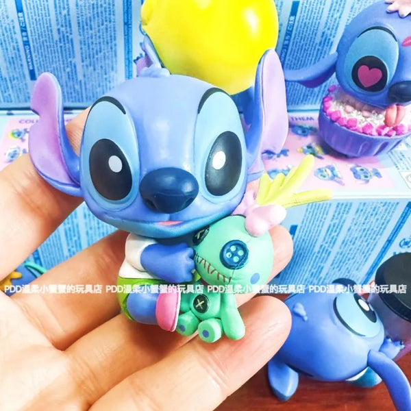 Disney Stitch Surprise Blind Box Complete Set of Hidden Ice Cream Cartoon Dolls Desktop Ornaments Cute Kawaii Mysterious Box