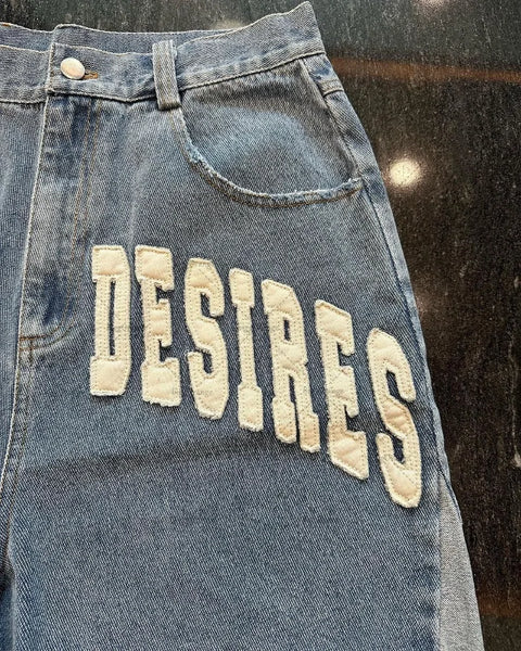 American Street Embroidery High Waist Washed Denim Shorts Harajuku Retro Trendy Brand Oversized Jeans Men Y2k Goth Punk Shorts