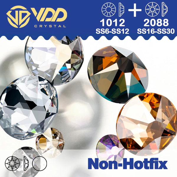 VDD Mix Size SS6-SS30 AAAAA High Quality Glass 2088 Rhinestones Crystal Flatback Strass Stones Crafts DIY Nail Art Decoration