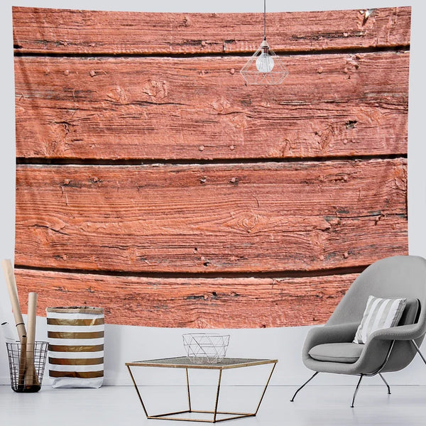 Retro wood grain geometric tapestry large size wall hanging decoration home decoration bedside Bohemian background cloth