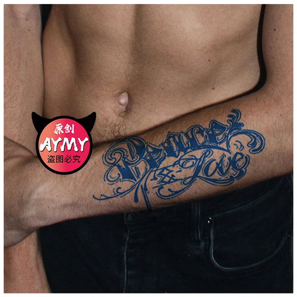 Temporary tattoos Transfer waterproof Men's long lasting man long duration herbal berry tattoo plants fake tattoo stickers