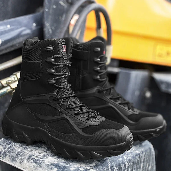 Men Tactical Boots Autumn Special Forces Field Man Boot Lightweight Outdoor Non-Slip Waterproof Shoes Zapatillas Hombre