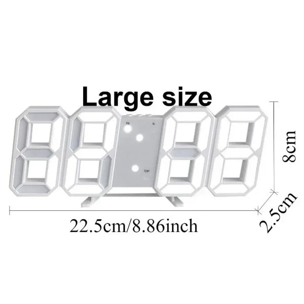 Led Digital Clock Large 3D LED Digital Clock Multifunctional Creative USB Plug-in Clock Home Decoration Desk Decor Table Alarm