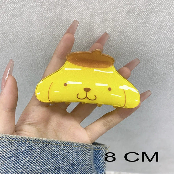 Sanrio Kuromi Hair Claws Women Fashion Cute Hello Kitty Hairclip Girl Cinnamoroll Acrylic Shark Clip Kid My Melody Birthday Gift