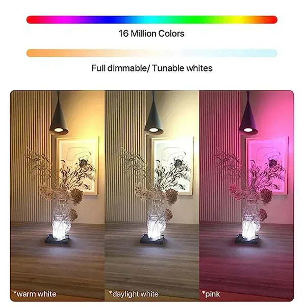 TNCE Tuya GU10 LED Bulbs WIFI Zigbee Bluetooth, RGB C+W White Dimmable Lamps, Smart Control Light Bulb, Voice Alexa/Google home