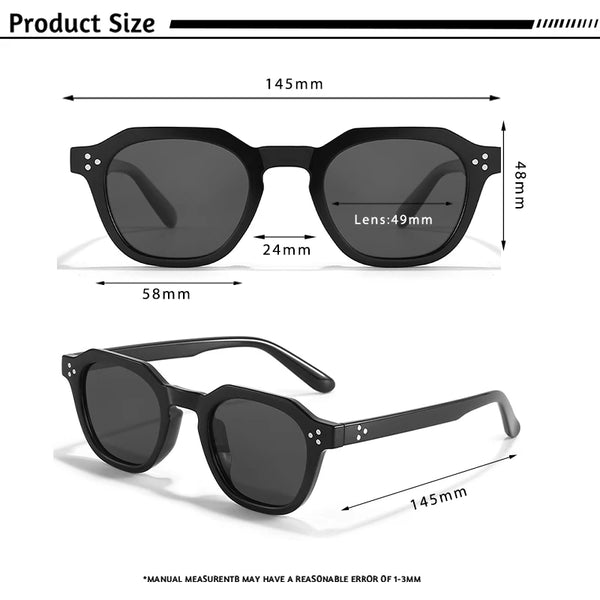 CATERSIDE Retro Polarized Sun Glasses Men Ultralight TR90 Frame Polygon Sunglasses UV400 Outdoor High Quality Travel Eyewear