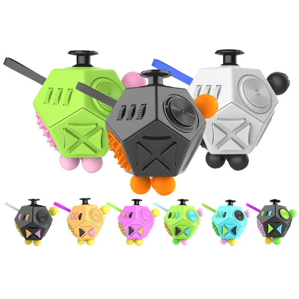 EDC 12 Sides Fidget Cube Toys For Autism ADHD Anxiety Relief Focus Kids Anti-Stress Magic Stress Fidget Cube Toys