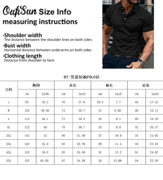 Men's Casual Breathable Short-sleeved Polo Shirt Lapel Zipper Shirt Fashion Business Office Summer T-shirt New Tops