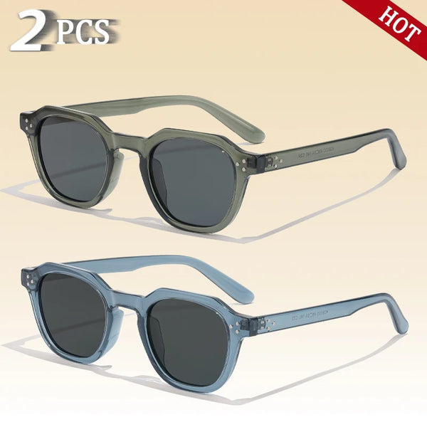 CATERSIDE Retro Polarized Sun Glasses Men Ultralight TR90 Frame Polygon Sunglasses UV400 Outdoor High Quality Travel Eyewear