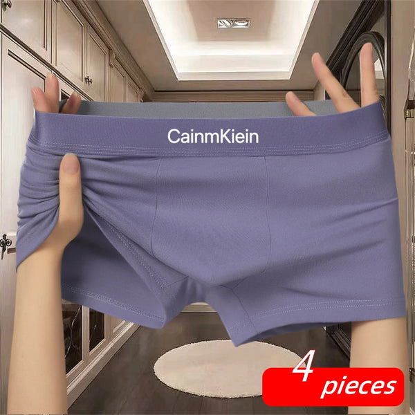 4 pcs  Men's Underwear Hombre Panties Boxers Short Solid Male Underwear Soft Men Panties Shorts Underwear