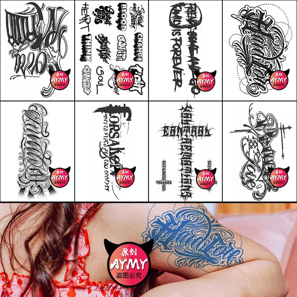 Temporary tattoos Transfer waterproof Men's long lasting man long duration herbal berry tattoo plants fake tattoo stickers