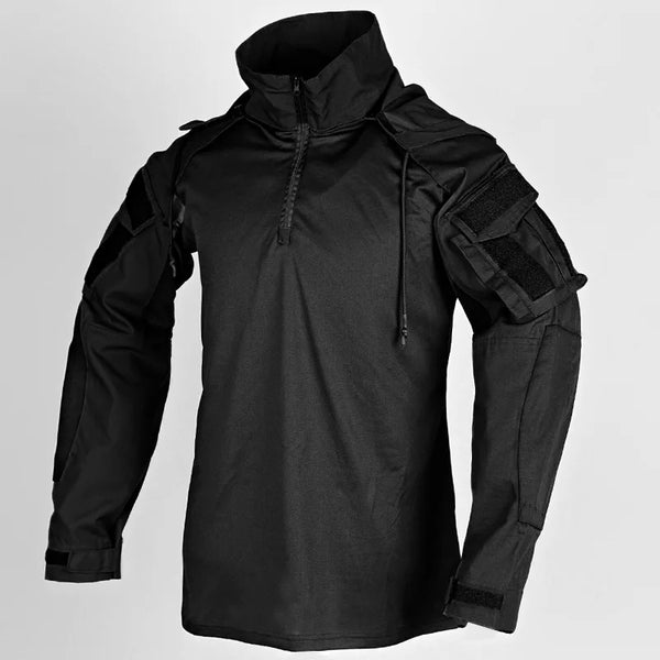 Combat Shirt Hoodies Wear resistant Tops Men Airsoft Tactical Shirts Long Sleeve Paintball Camping Hunting Clothing