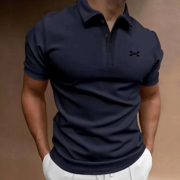 Men's New T-shirt Classic Short sleeved Polo Shirt Summer Top Casual T-shirt Button Collar Super Large S-4XL Casual Polo Shirt