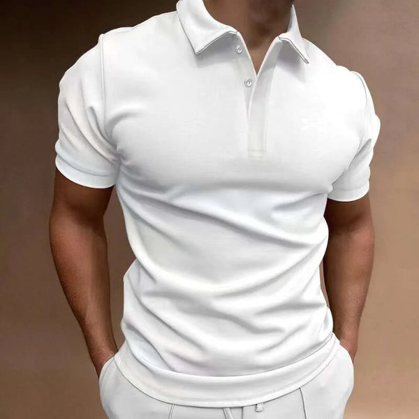 Men's New T-shirt Classic Short sleeved Polo Shirt Summer Top Casual T-shirt Button Collar Super Large S-4XL Casual Polo Shirt