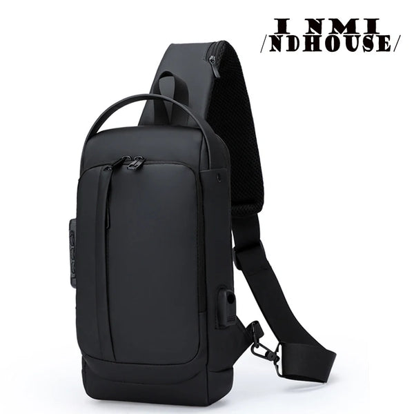 inmindhouse Chest Bag Fashion New Solid Color Men Chest Bag Outdoor Casual Fashion One Shoulder Crossbody Bag