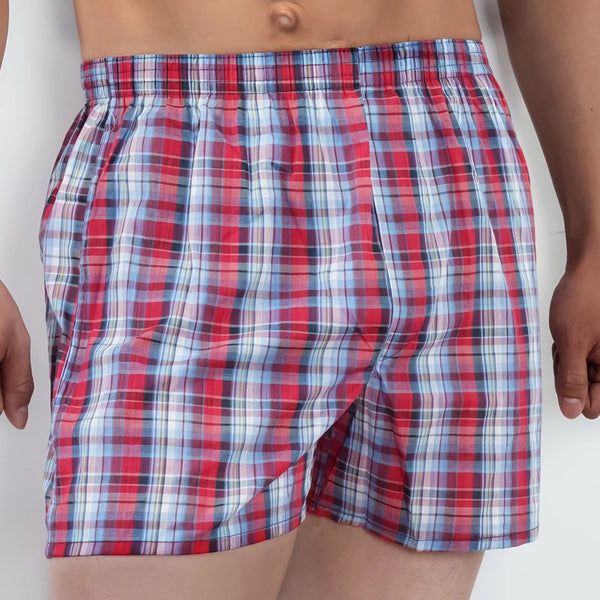 5 PCS/Lot 100% Cotton Men's Arrow Pants Panties Casual Underwear Plaid Pajamas Loose and Comfortable At Home Boxers