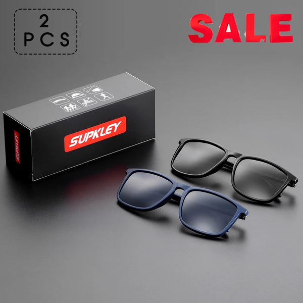 SUPKLEY Sports Sunglasses for Men Polarized Comfortable Wear Square Sun Glasses Male Light Weight Eyewear Accessory with Origina