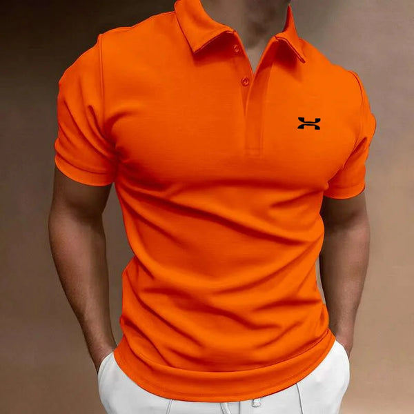 Men's New T-shirt Classic Short sleeved Polo Shirt Summer Top Casual T-shirt Button Collar Super Large S-4XL Casual Polo Shirt